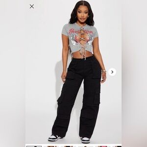 Fashion Nova Black cargo pants